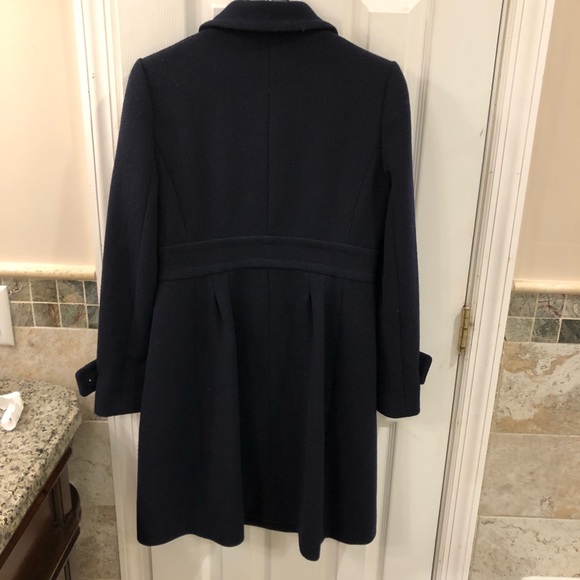 Jcrew coat size 2 navy 56% wool. - Picture 4 of 8